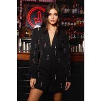 Premium Embellished Blazer Dress