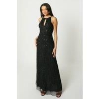 Debut London by Coast Embellished Halterneck Gown