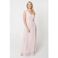 Debut London by Coast Sequin Detail Mesh Bridesmaids Maxi Dress