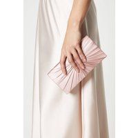 Womens Beauty Twist Front Satin Clutch Bag