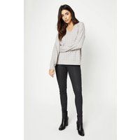 Womens All Over Hotfix V Neck Jumper