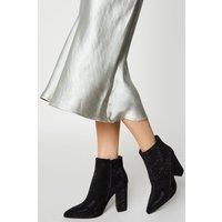 Dalia Hotstud Diamante Block Heel Ankle Boots