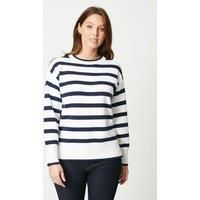 WALLIS Cotton Stripe Stich Detail Sweater