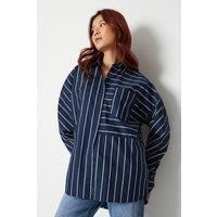 WAREHOUSE Oversized Stripe Shirt