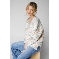 Space Dye V Neck Knit Jumper