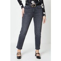 Womens Double Waist Detail Mom Jeans