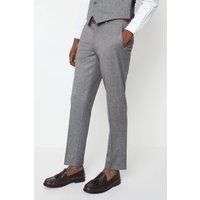 Mens Slim Herringbone Suit Trousers