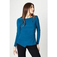 Petite Asymmetric Wrap Top