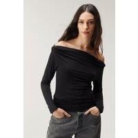 Premium Slinky Slash Neck Long Sleeve Top