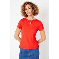 Jersey Bow Keyhole Top