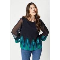 WALLIS Ombre Print Chiffon Top