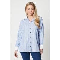 WALLIS Contrast Collar Relaxed Shirt