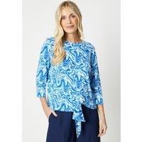 Petite Swirl Print Jersey Top