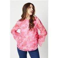 Chiffon Frill Tier Sleeve Top