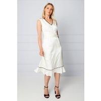 WALLIS Jacqaurd Twist Waist Fit And Flare Dress