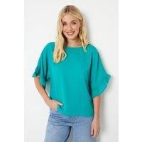 Petite Oversized Frill Cuff Top