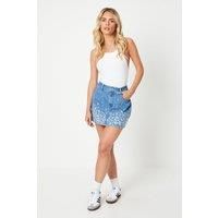 Oasis Denim Skirt Womens Daywear Skirts Light Wash