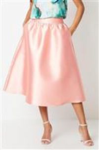 COAST Satin Twill Full Midi Skirt