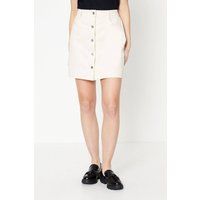 Womens Button Front Twill Skirt