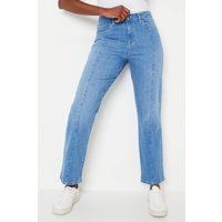 DOROTHY PERKINS Pintuck High Rise Straight Leg Jeans