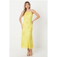 Debut London Yellow A-Line Dress Womens Going Out Dresses