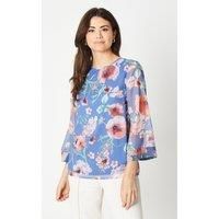 Womens Chiffon Flute Sleeve Top