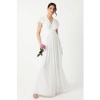 OASIS Sequin Lace Chiffon Maxi Wedding Dress