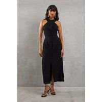 Warehouse Black Midi Dress Womens Daywear Dresses