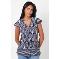 Wallis Navy Top Womens Daywear Tops