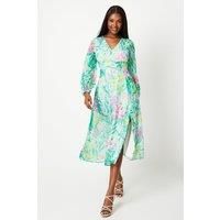 COAST Floral Print Puff Sleeve Midaxi Dress