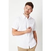 Mens Crepe Texture Short Sleeve Shirt