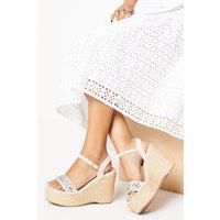 OASIS Gaia Embellished Espadrille High Wedge Sandals