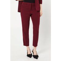 Dorothy Perkins Burgundy Slim Fit Trousers Womens Smart Trousers