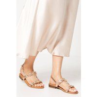 Womens Fifi Jewel Detail Flat Sandals