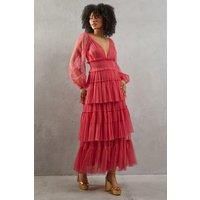 Warehouse Rose Maxi Dress Womens Occasion Dresses