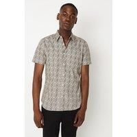 Diamond Print Short Sleeve Shirt