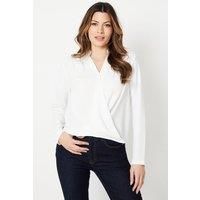 Wallis Ivory Wrap Top Womens Daywear Tops