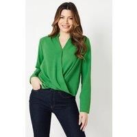 Womens Long Sleeve Wrap Top