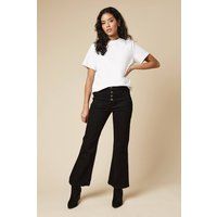 Dorothy Perkins Black Flared Jeans Womens Daywear Jeans