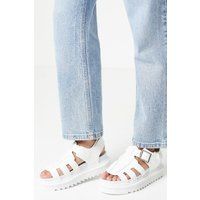 Womens Faith: Harmoney Milled Faux Leather Chunky Sandals