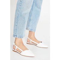 Bonita Slingback Mix Material Flat Point Shoes