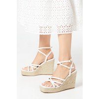 Womens Faith: Haven Strappy High Espadrille Wedge Sandals