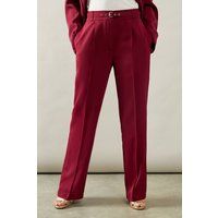 Womens Belted Wide Leg Trousers