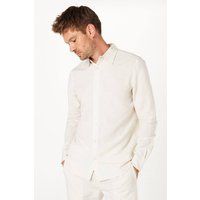 Mens Linen Blend Long Sleeve Shirt