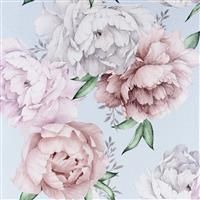 Arthouse Mixed Floral Peonies Mint White and Pink Tones Wallpaper  - Green