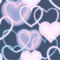 Blue and Pink Teens Neon 3D Heart Effect  Wallpaper Arthouse 925605