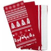 Emma Barclay Xmas 3 Pack Tea Towels