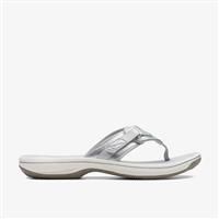 Clarks Brinkley Sea Synthetic Sandals in Silver Standard Fit Size 5