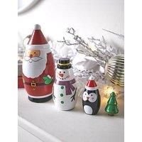 Santa/'s Secret! 4 in 1 Festive Figurines Christmas Decorations