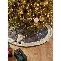 Luxury Grey Gonk Christmas Tree Skirt